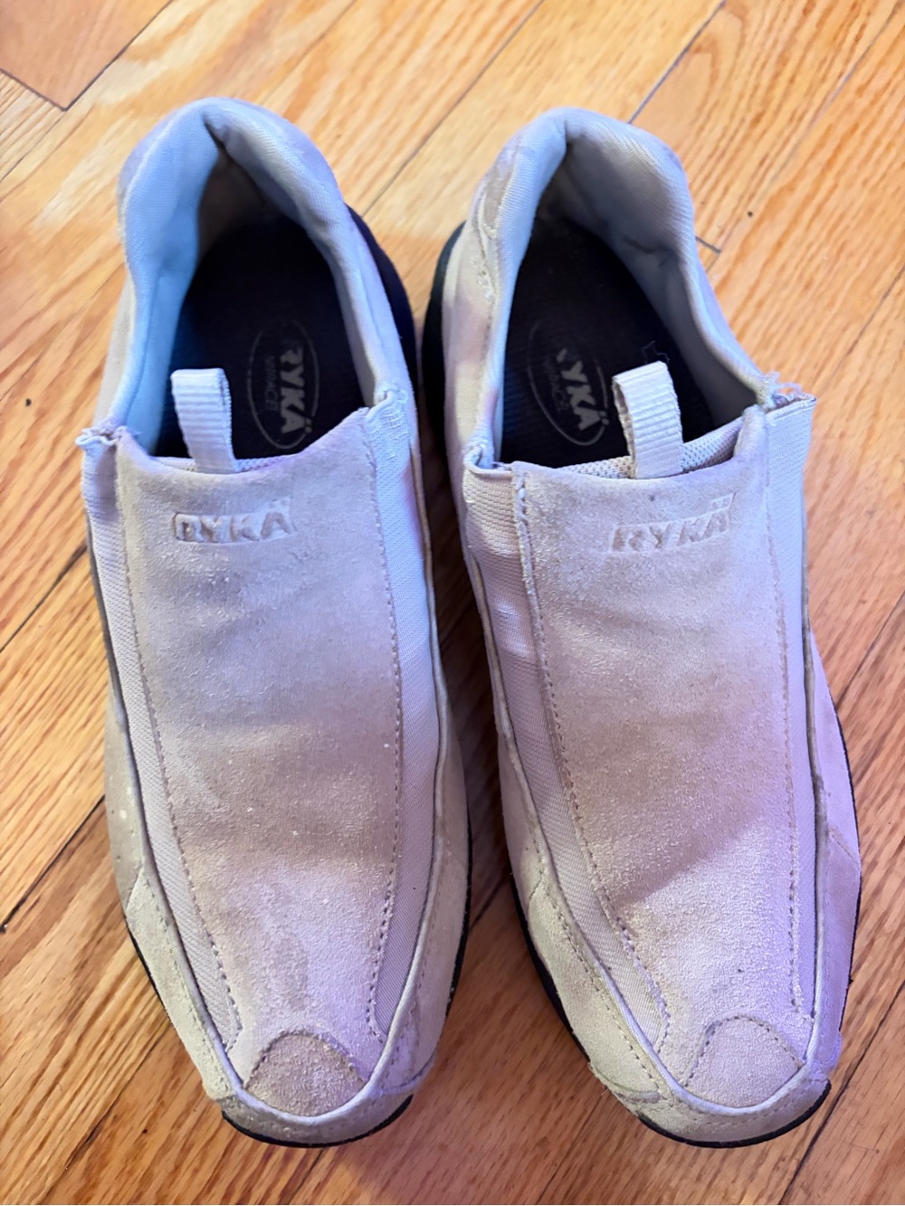 RYKA Men's Slip-On Suede Comfort Shoe in Light Gray